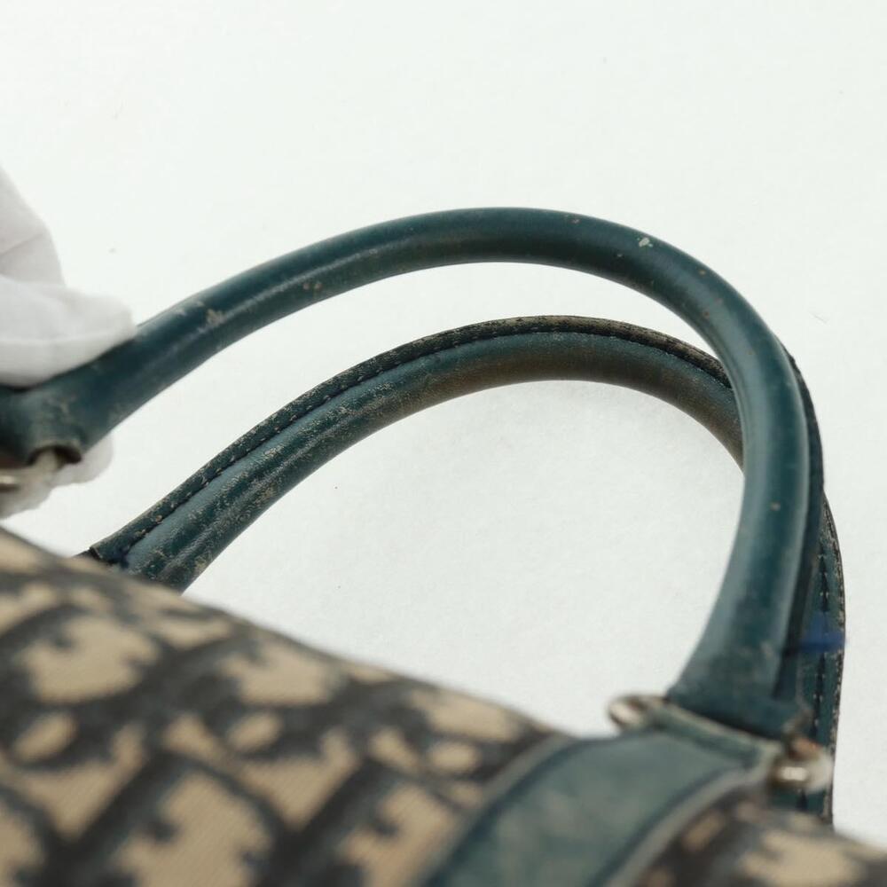 Christian Dior Trotter Canvas Boston Bag Navy Silver Auth 161273 - Picture 14 of 16